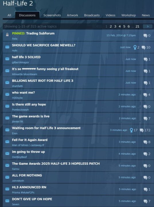 photo 5899806234909543187 y طرفداران از عدم معرفی Half-Life 3 در The Game Awards 2025 خشمگین شدند - گیمفا