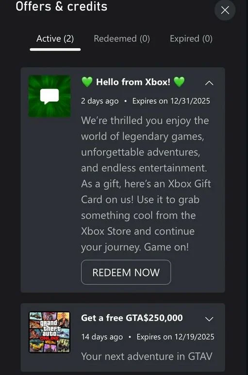 xbox gift card ایکس باکس به گیمرها گیفت کارت ۱۰ دلاری هدیه میدهد - گیمفا