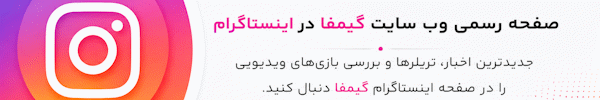 Banner Promoting the Official Instagram Page Large Instagram Logo on the Left and Persian Text Inviting Users to Follow for Latest Updates and Videos
