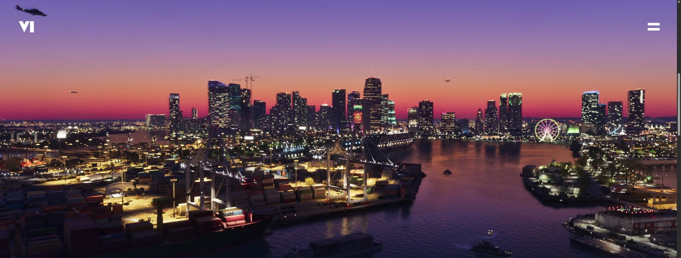 Hlgtfwawcaac wx Evening City Skyline Along a Harbor with a Container Port and Ferris Wheel at Sunset