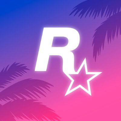 White R and Star Logo on a Pink to blue Gradient with Palm Fronds in the Background Evoking a Tropical Sunset