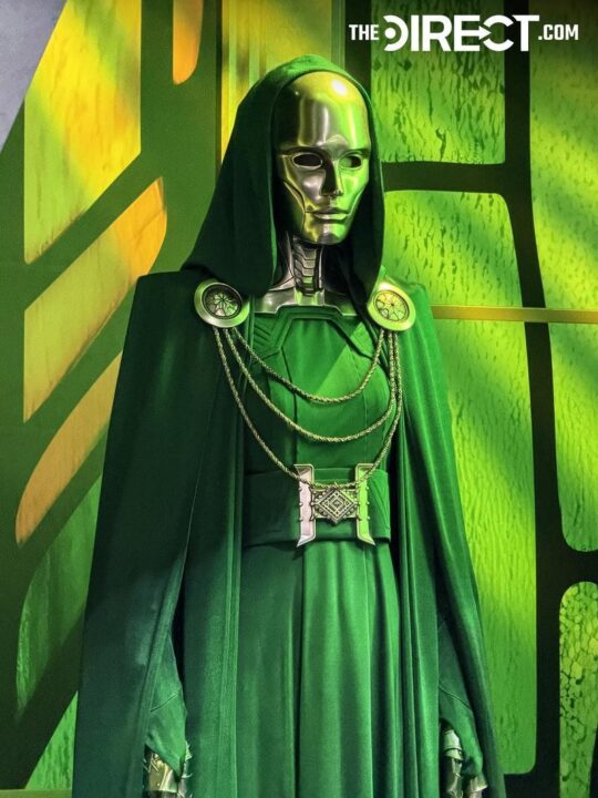 New Avengers Doomsday Photos Reveal the Latverian Witch As Elizabeth Olsens Scarlet Witch Return Theories Spread Online اولین تصویر از جادوگر لاتوریا منتشر شد | آیا در Avengers: Doomsday اسکارلت ویچ پشت این ماسک است؟ | گیمفا
