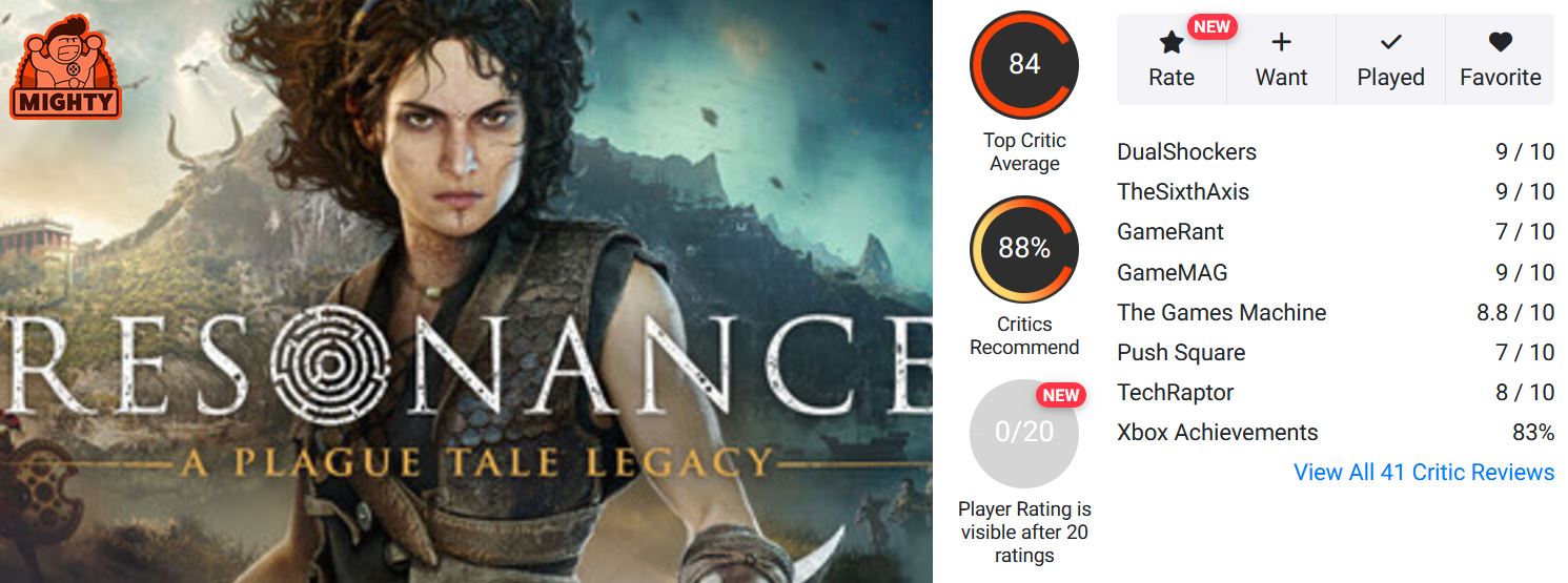 نقدها و نمرات بازی Resonance: A Plague Tale Legacy منتشر شدند | موبوگیم