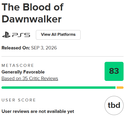 Screenshot 2026 08 31 191602 نقدها و نمرات بازی The Blood of Dawnwalker منتشر شدند | موبوگیم