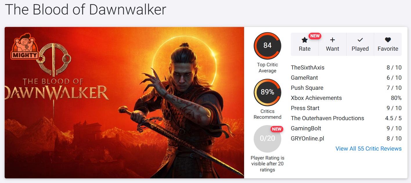 Screenshot 2026 08 31 191744 نقدها و نمرات بازی The Blood of Dawnwalker منتشر شدند | موبوگیم