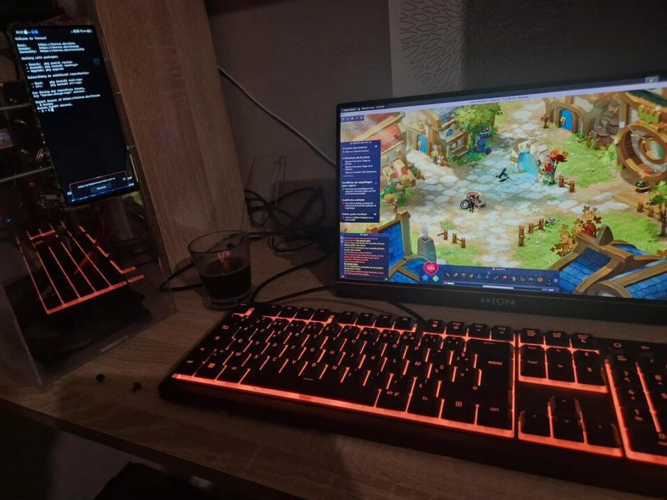 Transforming a phone into a linux pc 1 گوشی پرچمدار اندرویدی به یک کامپیوتر کامل تبدیل شد و بازی The Witcher 3 را اجرا کرد | گیمفا