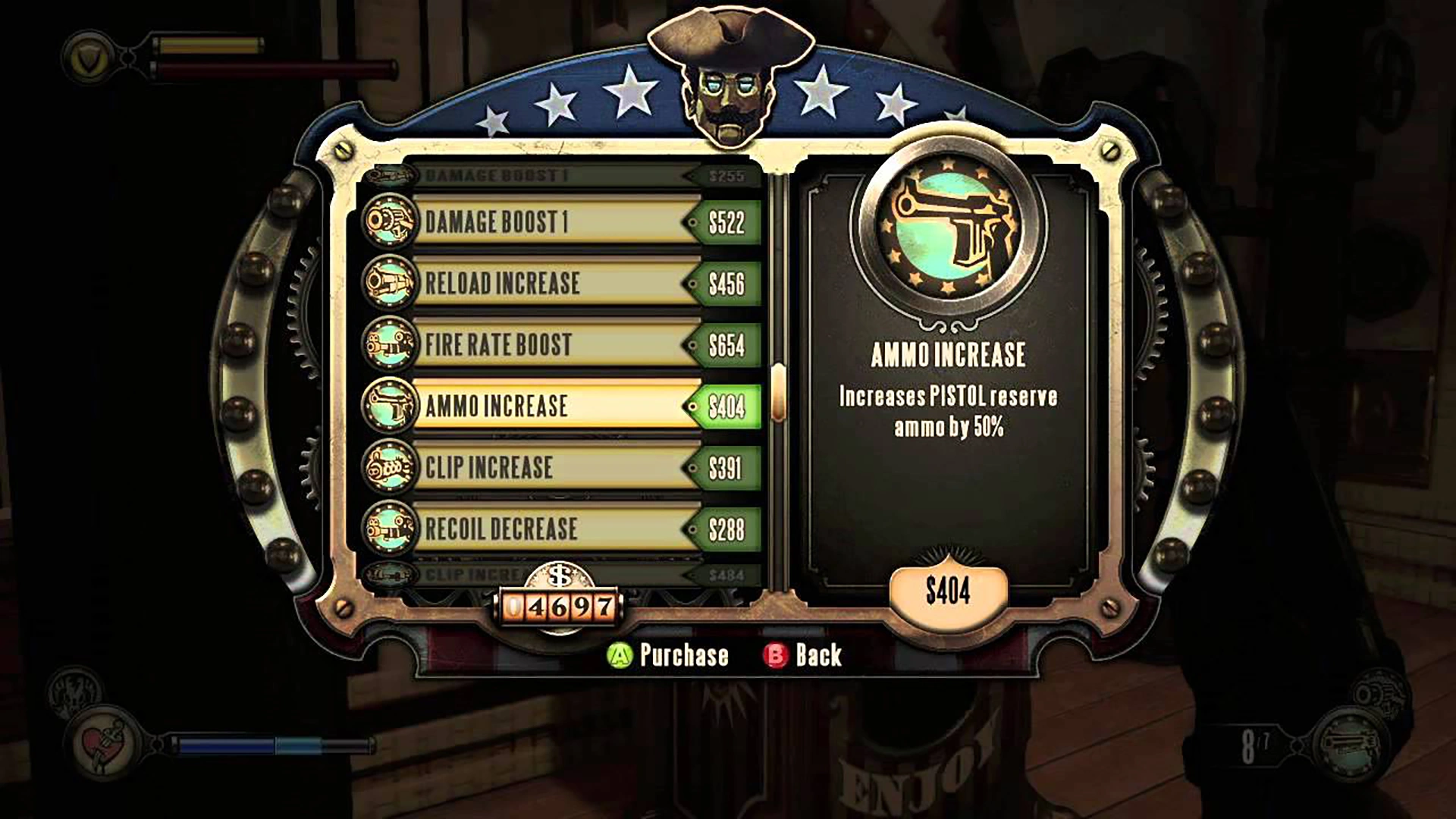 BioShock Infinite weapon upgrade