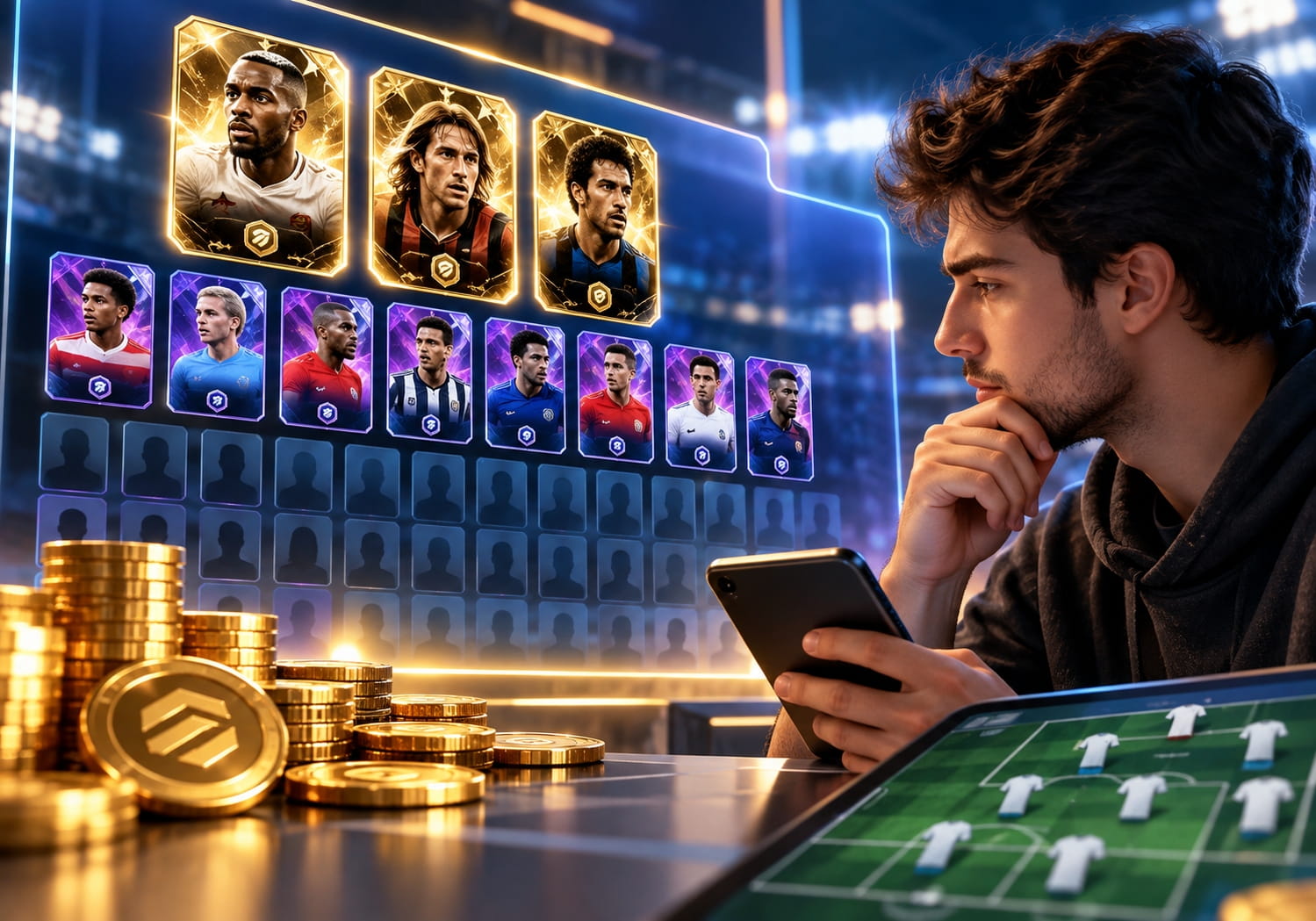 1. تحلیل فهرست بازیکنان و سکه eFootball