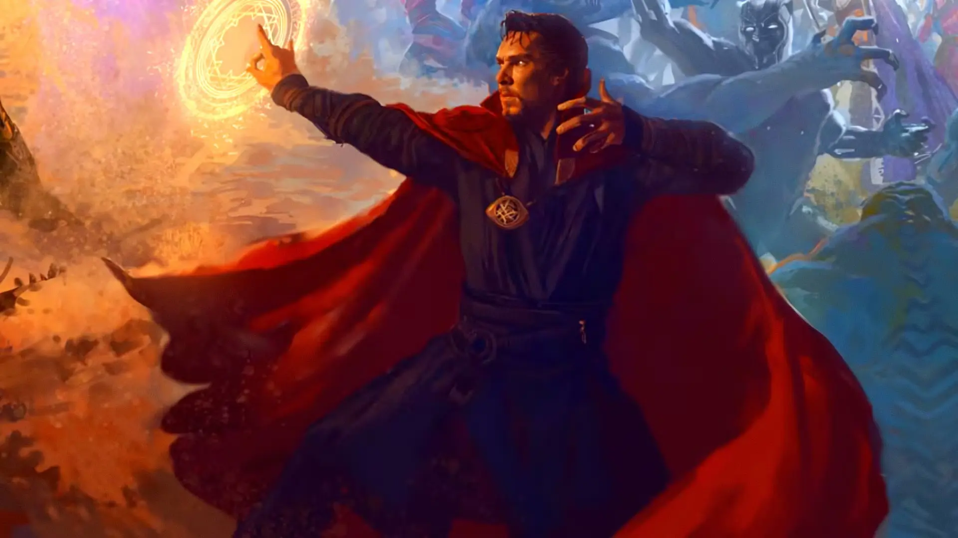 پرفروشترین فیلمهای ابرقهرمانی | موبوگیم 8 benedict cumberbatch s doctor strange fights thanos army in avengers infinity war concept art