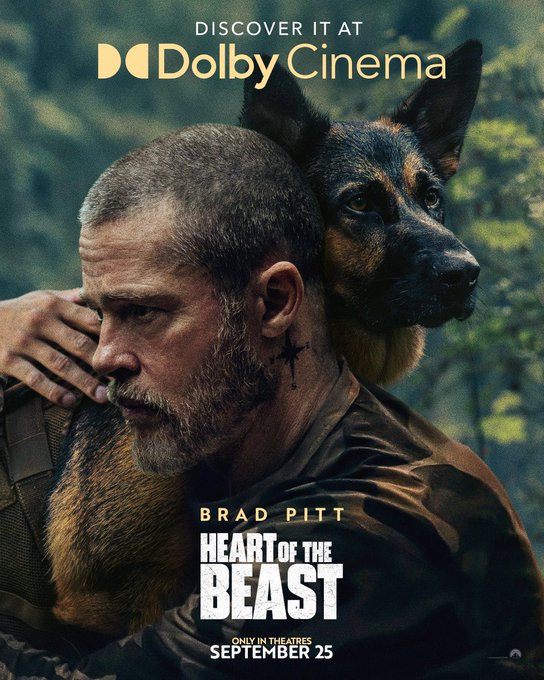پوستر جدید فیلم Heart of the Beast با بازی برد پیت منتشر شد | موبوگیم