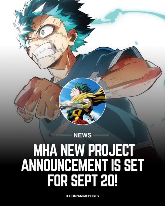 Hsk3nrbxoamkpxg پروژه جدید My Hero Academia در تاریخ ۲۰ سپتامبر معرفی میشود | موبوگیم