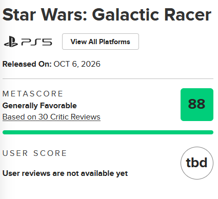 نقدها و نمرات بازی Star Wars: Galactic Racer منتشر شدند | موبوگیم