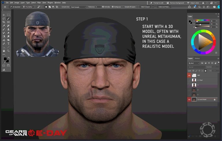 طرحهای مفهومی اولیه Gears of War: E-Day تغییرات شخصیت های بازی را نشان می دهد | گیمفا